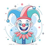 A flat style illustration of joker smile vector