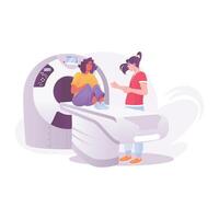 Mri machine illustration in flat style vector