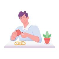 Financial crisis illustration in flat style vector