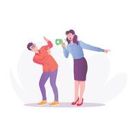 Get out illustration in flat style vector