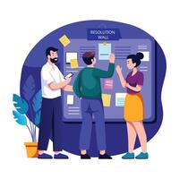 Resolution wall illustration in flat style vector