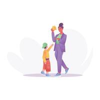 A flat style illustration of financial issue vector
