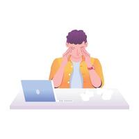 Depression illustration in flat style vector