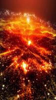 Magical waves of bright energy.High tech rainbow light ray particles and bokeh energy video