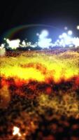 Magical waves of bright energy.High tech rainbow light ray particles and bokeh energy video
