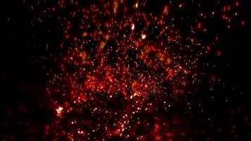 cosmic matter saturated with bright light rotates in virtual space emitting energy. video