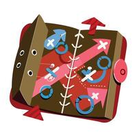 Game playbook illustration in flat style vector