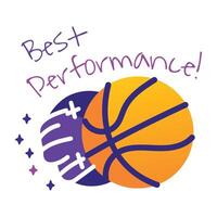 Best performance sticker in flat style vector