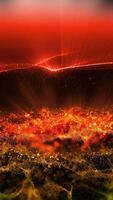 Magical waves of bright energy.High tech rainbow light ray particles and bokeh energy video