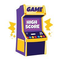 A flat style sticker of a game vector