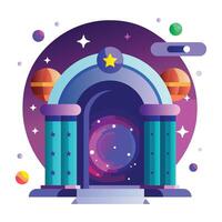 Set of Astronomy Flat Style Icons vector