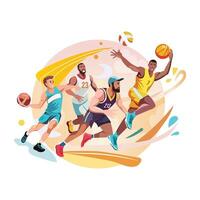 A man playing frisbee game, a flat style illustration vector