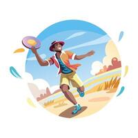 Joyful Activities Flat Style Illustrations vector