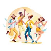 Joyful Activities Flat Style Illustrations vector
