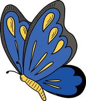 Wide-Winged Butterfly Illustration in Format vector