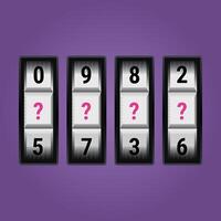 set of combination locks, safe game, security system vector