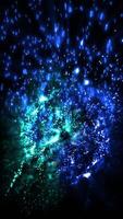 cosmic matter saturated with bright light rotates in virtual space emitting energy. video