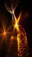Magical waves of bright energy.High tech rainbow light ray particles and bokeh energy video