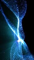 Magical waves of bright energy.High tech rainbow light ray particles and bokeh energy video