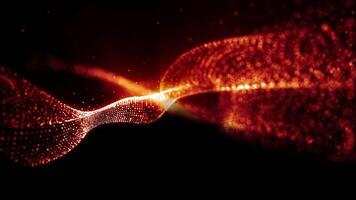 Magical waves of bright energy.High tech rainbow light ray particles and bokeh energy video