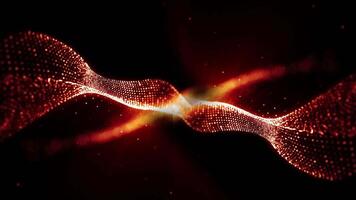 Magical waves of bright energy.High tech rainbow light ray particles and bokeh energy video
