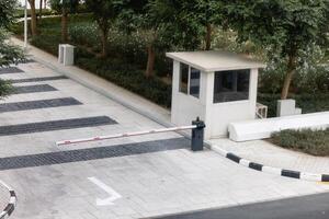 car park barrier, automatic entry Security system for building access - gate photo