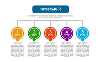 infographic elements with 5 steps on a white background. vector