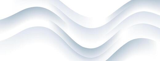 white abstract background with wave paper layer vector