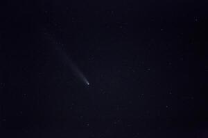 Comet C 2023 A3 Tsuchinshan-ATLAS at night sky photo