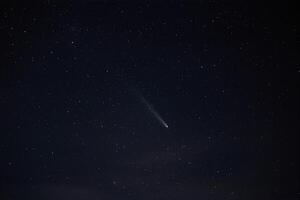 Comet C 2023 A3 Tsuchinshan-ATLAS at night sky photo