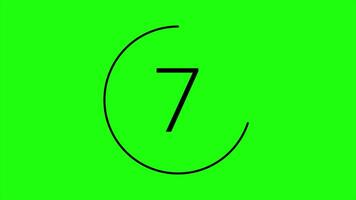 Countdown animation from 10 to 0 seconds. Circle countdown timer. Simple countdown animation. Countdown animation video