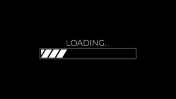 Loading progress bar. Simple loading bar animation. Progress bar animation. White data loading bar indicates animation. Transparent background with alpha channel video