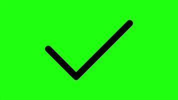 Check mark symbol animation. Animation of check mark icon. Approve and confirm sign. Correct symbol in motion graphic video