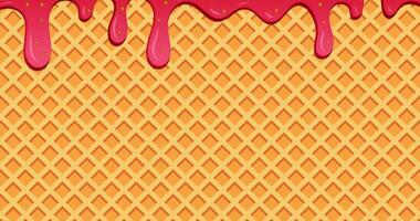 Realistic drops of strawberry jam animation. Strawberry background jam dripping drop splash texture. Drips of strawberry jam. Motion graphic. 4K animation video