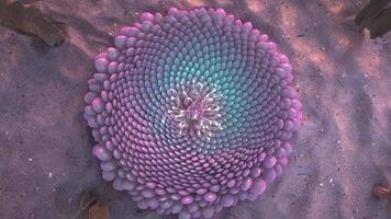 Beautiful rotating pattern with mirror effect. Hypnotic pattern with rotating repeating ornament video