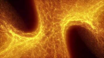 Luxurious golden abstract vortex of luminous particles. Background. Flow of energy, life. video