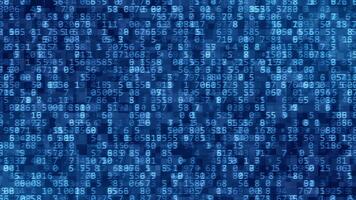 Motion graphic of Blue digital Number random futuristic abstract background seamless loop video
