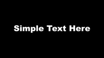 simple text here animation with black screen for footage, on black background video