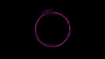 Sci fi splash electric circle effect, neon lightning concept, modern glowing colorful progress loading circle bar video
