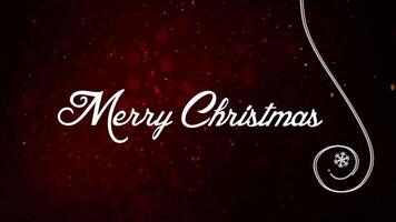 Red Sparkling Merry Christmas Happy New Year 4K Loop features glitter swirling around in a red atmosphere with an animated Merry Christmas Happy New Year text in a loop. video