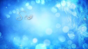 Frosting Window Seasons Greetings 4K features a blue background with animated lights and particles and frost appearing at the edges with an animated hand-written Seasons Greetings message. video