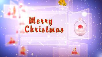 Merry Christmas Happy New Year Spinning Carousel 4K Loop features a spinning carousel the stops and reveals a Merry Christmas Happy New Year message. video