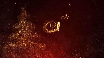 Red Sparkling Merry Christmas Happy New Year 4K Loop features glitter swirling around in a red atmosphere with an animated Merry Christmas Happy New Year text in a loop. video