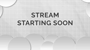 Stream Starting Soon with grid seamless loop motion graphic video