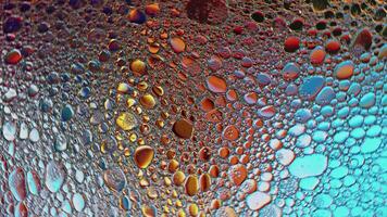 Abstract Colorful and Shiny Oil Bubbles Circle video