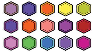 Colorful hexagon shapes vector