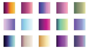 A set of different colored squares on a white background vector