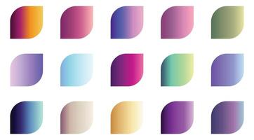 A set of different colored shapes on a white background vector