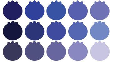 A set of blue and purple circles with a flower in the center vector