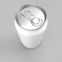 White aluminum can mockup 3d render photo